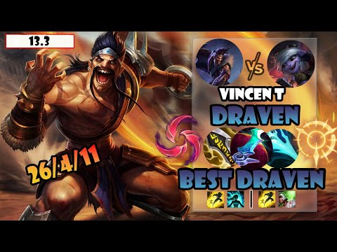 ENG SUB【Vincent Draven】S12 CN Best Draven Vs Tristana | 26 Kills