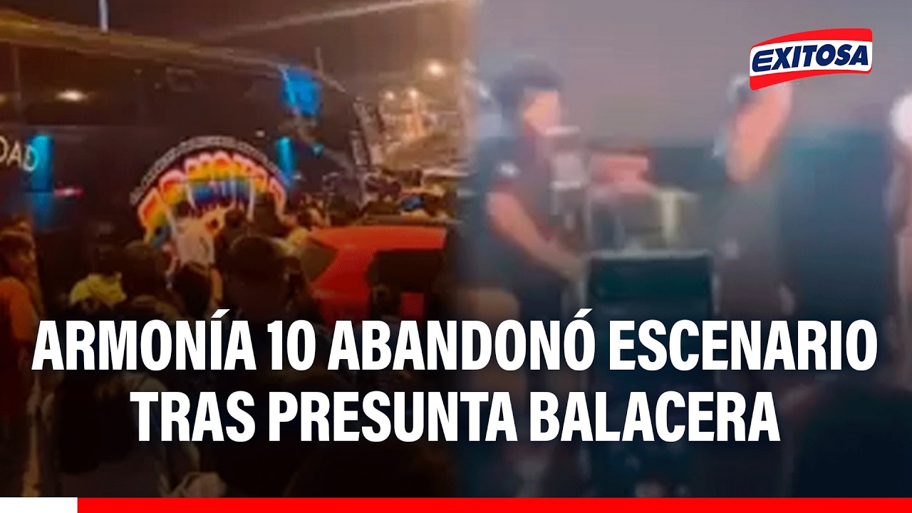 🔴🔵 Armonía 10 abandonó escenario tras presunta balacera durante presentación en Machay