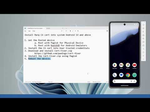 Install Burp Suite CA Certificate on Android 14+ (Root + Magisk Method)