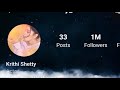Krithi Shetty 1million Followers In Instagram