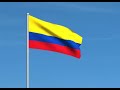 Colombia flag waving
