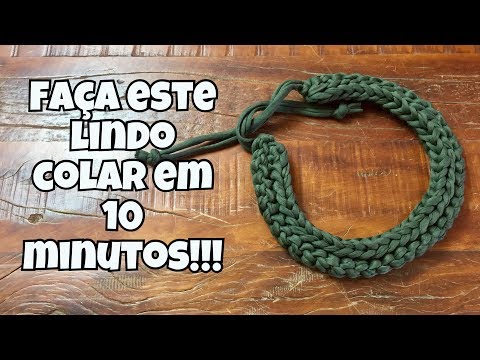 COMO FAZER UM LINDO COLAR DE CROCHÊ EM 10 MINUTOS!!!