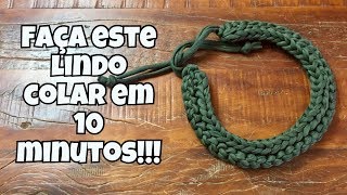 COMO FAZER UM LINDO COLAR DE CROCHÊ EM 10 MINUTOS!!!
