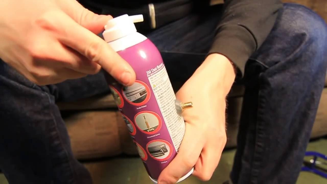 Hack A Can Of Compressed Air So It’s Refillable