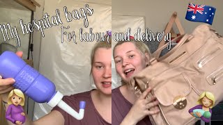 My hospital bags for birth | Australia