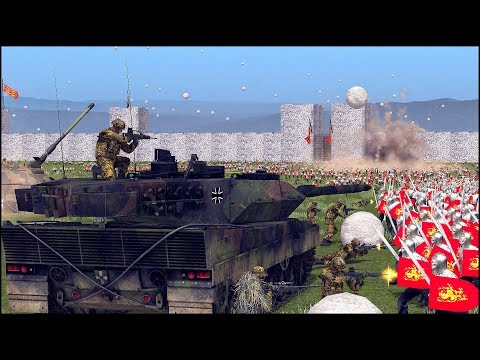 MEDIEVAL vs MODERN TROOPS - FORTRESS SIEGE