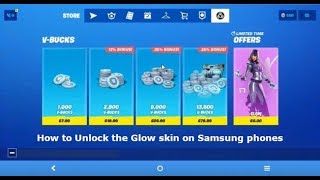 How to Unlock the Glow skin in Fortnite on Samsung phones