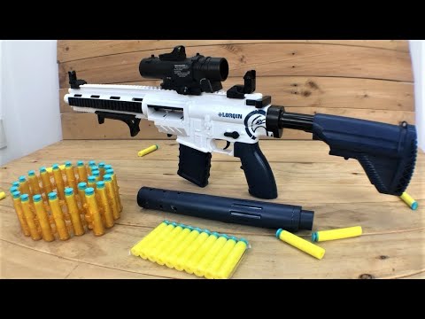 M416 Full Auto Shell Ejection Soft Bullet Toy Gun Unboxing 2023 - PUBG HK416 Rifle