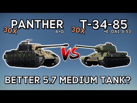 30x PANTHERS VS 30x T-34-85 - Which Wins? - WAR THUNDER