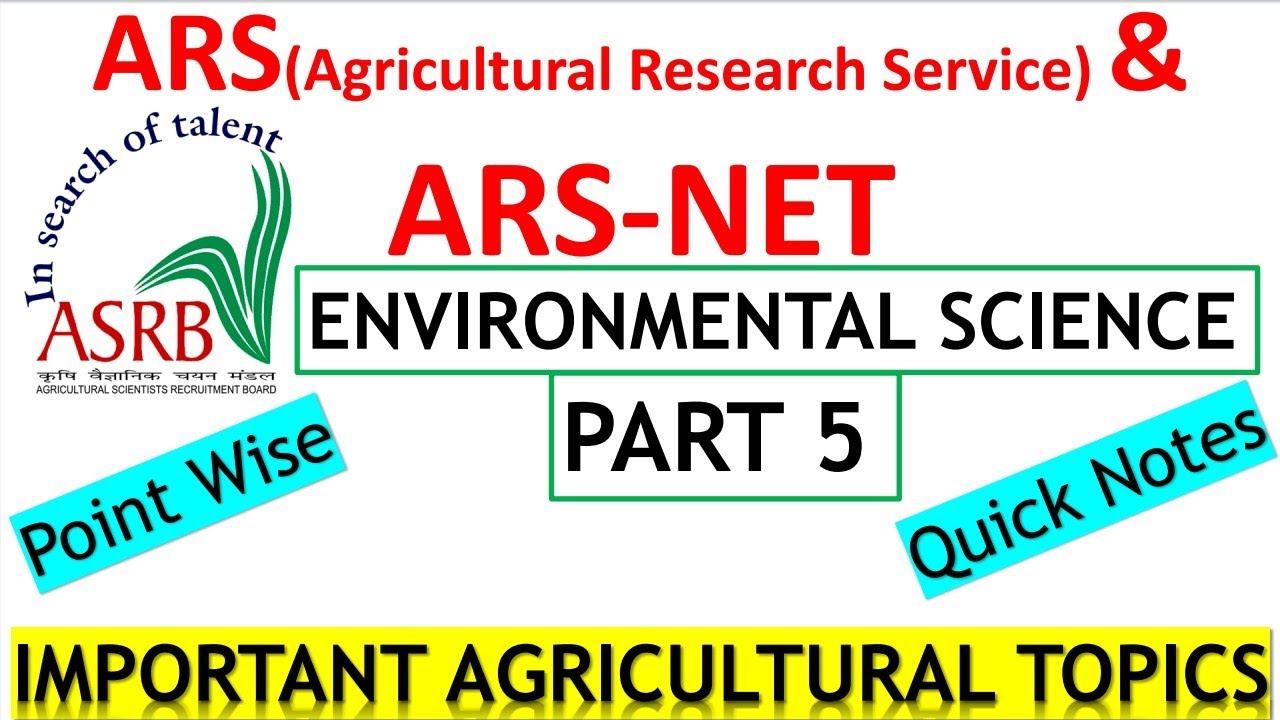 ARS NET-EnvironmentalScience -Agricultural Topics(PART5)