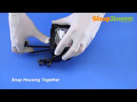 TV Repair Sony XL-5200 DLP TV Lamp Replacement - How to Install the Bulb into the Lamp Housing