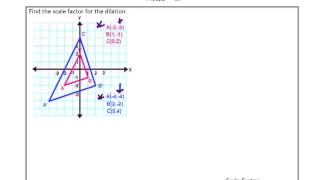 Scale Factor of Dilations Video #1