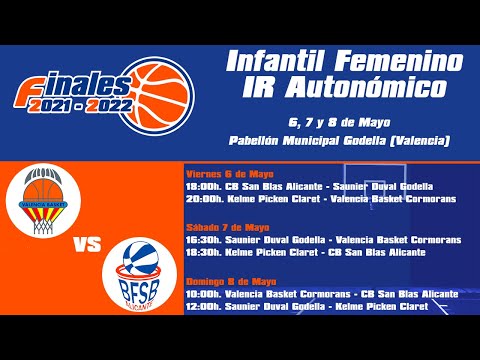 Valencia basket Cormorans vs CB San Blas Fase Final Infantil Fem. Autonómico