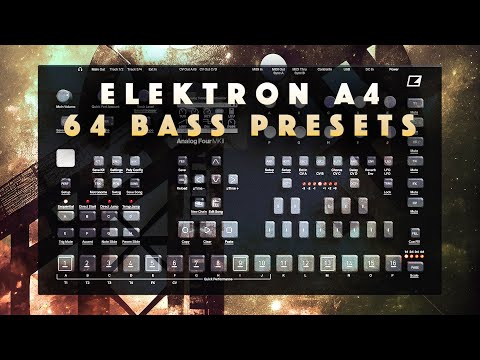 Elektron Analog Four/Keys Bass Presets. Sound Demo. No Talk