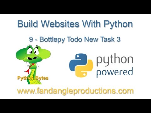 Python Web Frameworks 9 Bottle Newtask 3