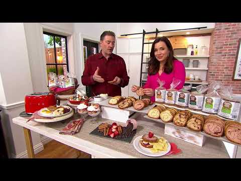 Jenny Lee (6) 9 oz Cinnamon Swirl Valentine's Demi Loaves on QVC