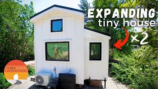 Gorgeous Expanding Tiny Home Opens Doors for Solo Mom & Teen