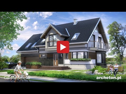 Projekt domu Celesta Hera G2 - archeton.pl - z poddaszem użytkowym 235,3 m2
