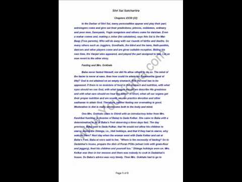 Sri Sai Satcharitra Chapter 32 - In Quest of Guru and God, Fasting Disapproved