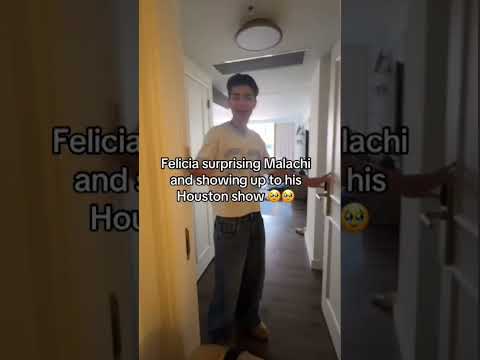 Felicia Surprises Malachi🩷 #malachibarton #worldscollide #zombies4 #bts #tiktok #youtubre
