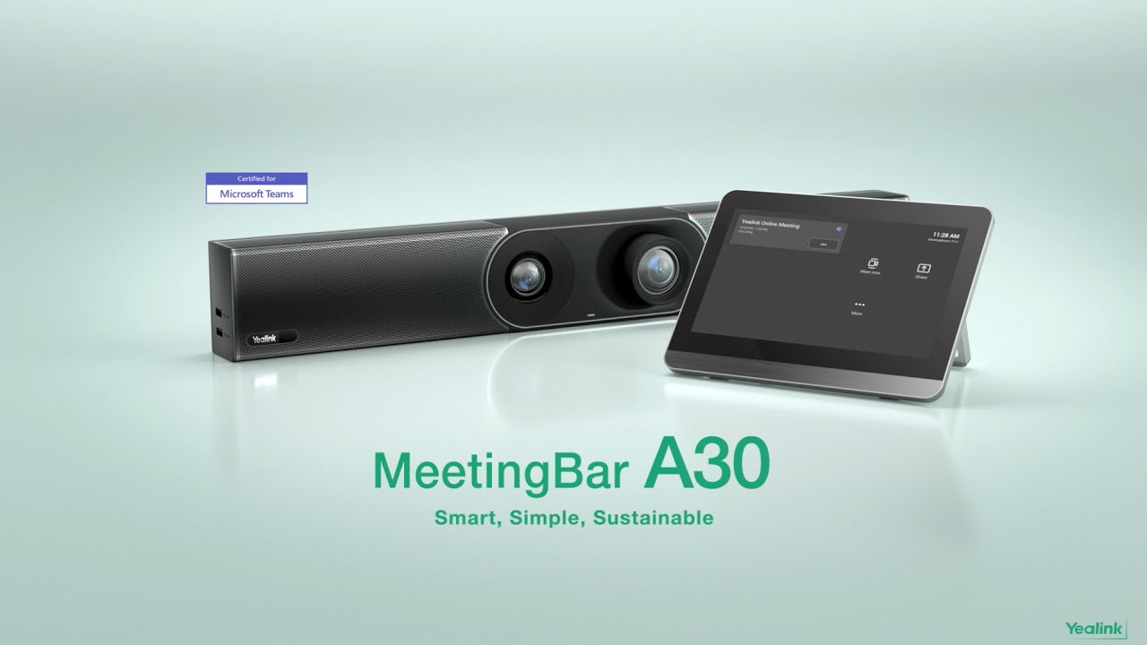 Yealink MeetingBar A30 + CTP18 Écran tactile + WPP30 Pod de présentation