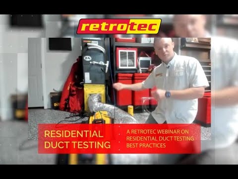 This video provides a tutorial on conducting residential duct leakage testing, which is the primary application for Vent Cap Systems' reusable vent caps and testing equipment.
