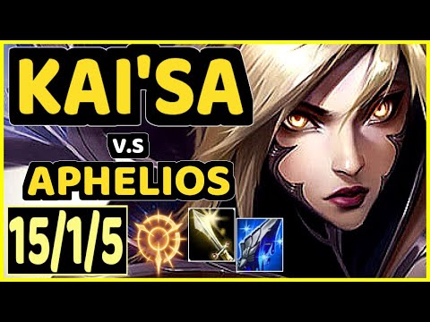 WILDTURTLE (KAI'SA) vs APHELIOS - 15/1/5 KDA BOTTOM ADC CHALLENGER GAMEPLAY - NA