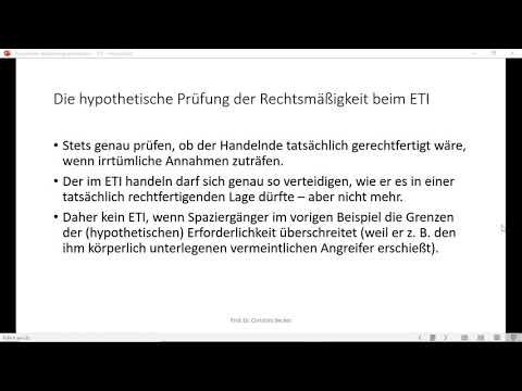 Strafrecht GK I - Einheit 20 (Irrtumslehre 2/ETI)