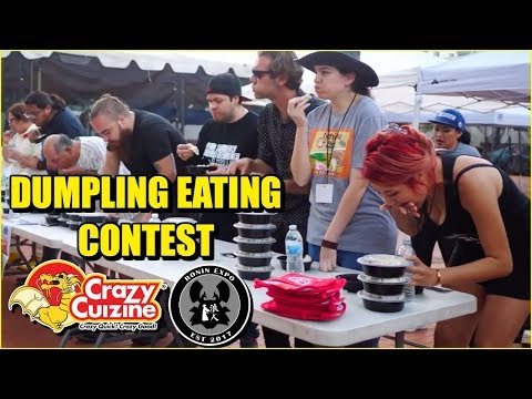 DUMPLING EATING CONTEST!! 3 Minute Time Limit - Ronin Expo 2019 - Crazy Cuizine Dumplings