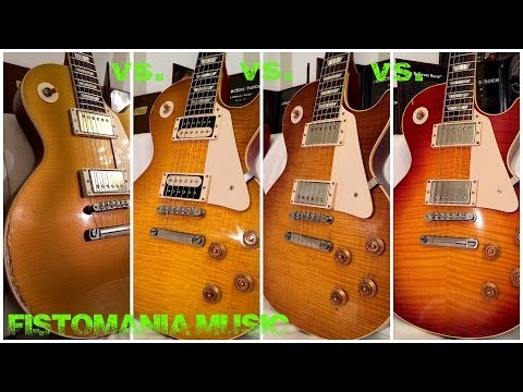 SHOOTOUT GIBSON CC#9 vs. CC#8 vs. CC#4 vs. R7 HEAVY AGED LES PAUL
