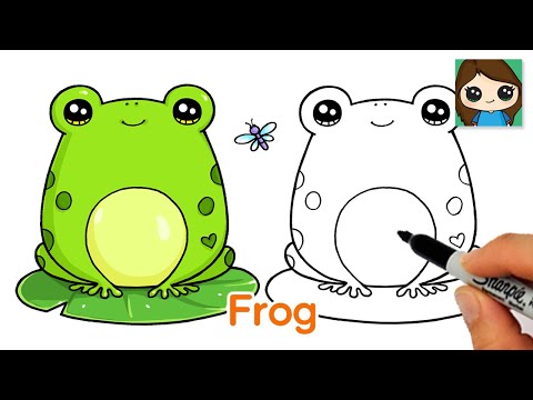 How to Draw a Cute Frog Easy 🐸