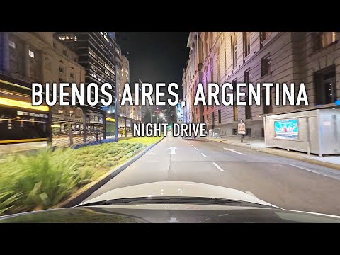 Buenos Aires Night Drive in 4K