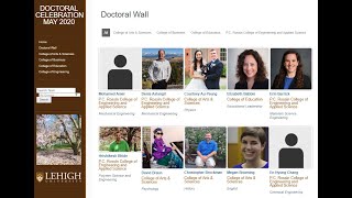 Lehigh University Doctoral Celebration May 2020
