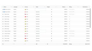 Responsive Data Grid  with search, filter & fixed header footer