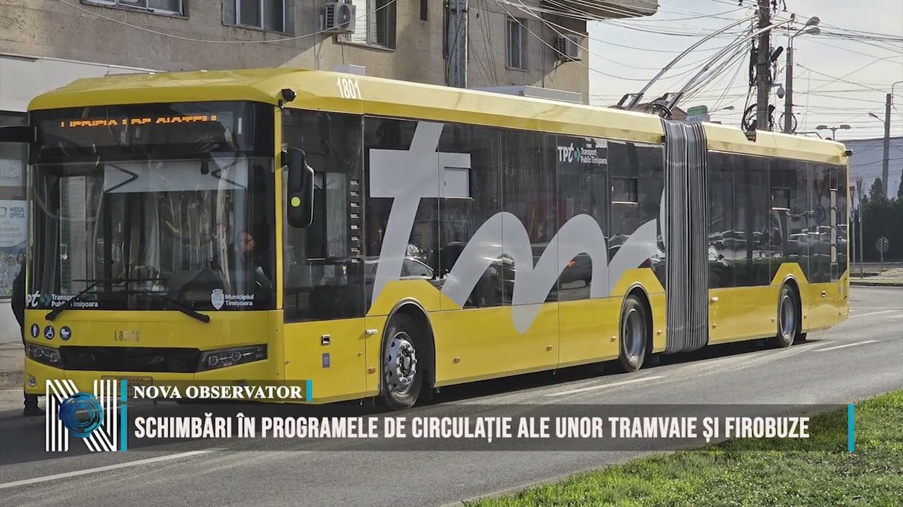 Schimbări în programele de circulație ale unor tramvaie și firobuze
