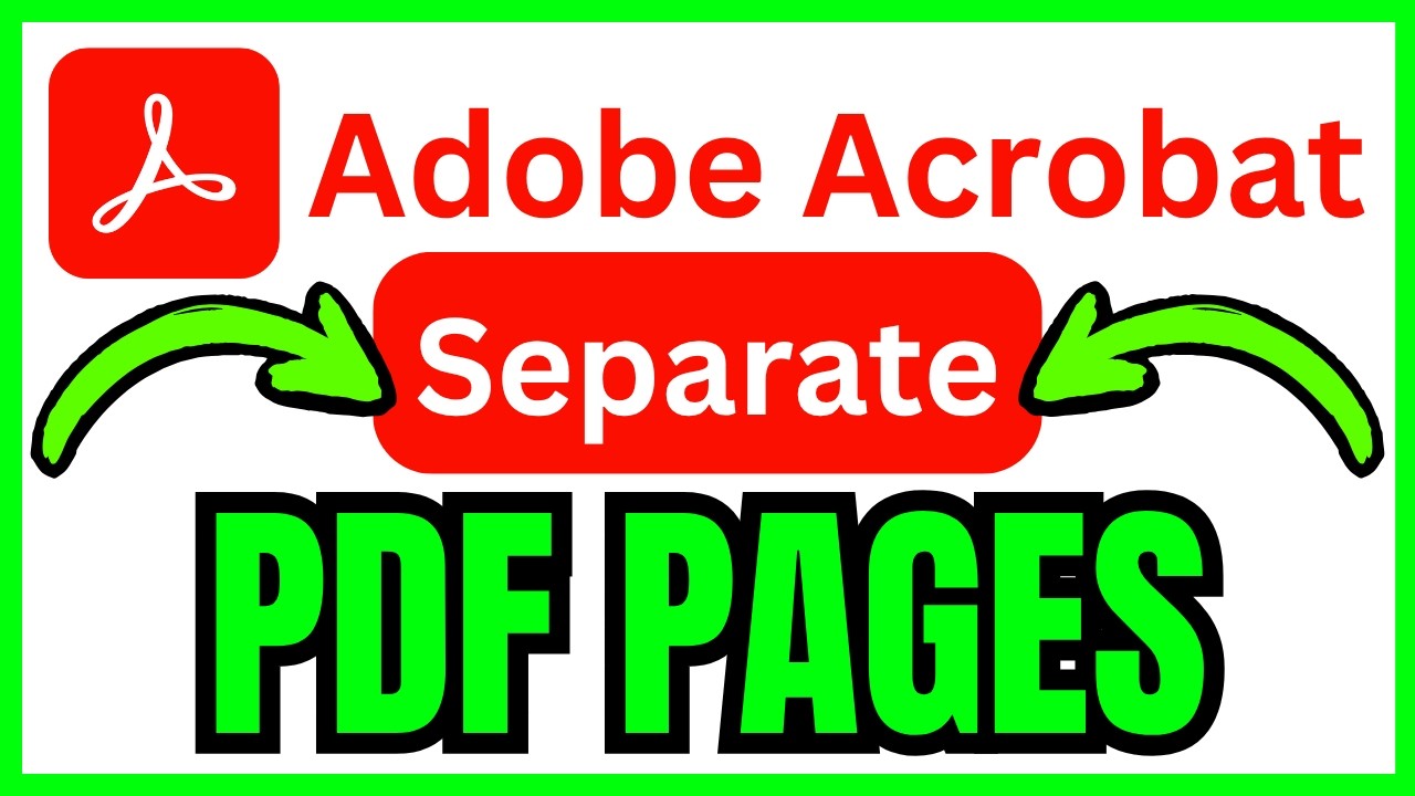 How To SEPARATE PDF PAGES In Adobe Acrobat (QUICK & EASY) 2026