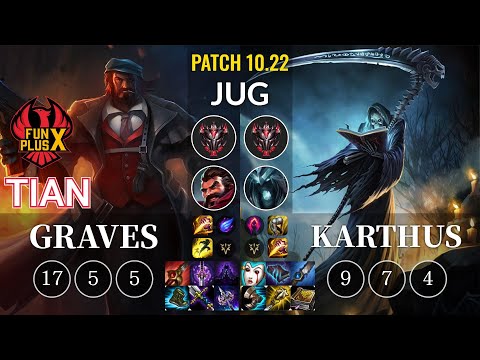 FPX Tian Graves vs Karthus Jungle - KR Patch 10.22