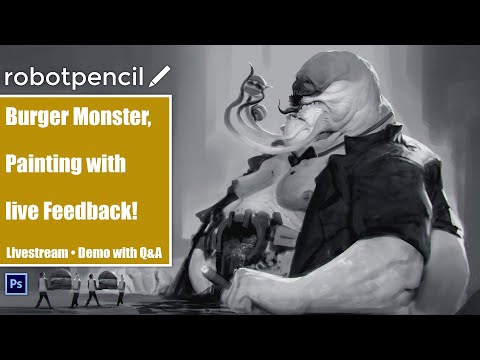 Burger Monster, Painting with live Feedback!