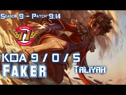 SKT T1 Faker TALIYAH vs ZOE Mid - Patch 9.14 KR Ranked