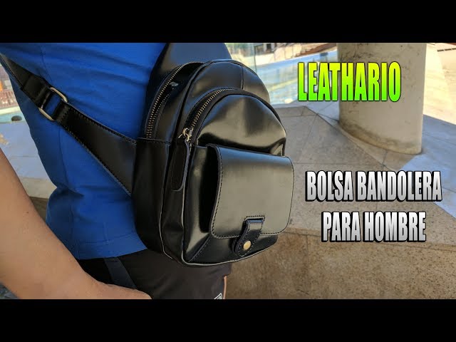 Vídeo relacionado con Leathario Bolso Bandolera de Lona y Piel para Hombre, Bolso de Hombro Tela para Uso Diario, Bolso Mensajero para Ocasiones como Viajes, Ferias, Compras, Trabajo y Universidad