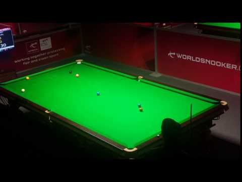 Corey Deuel playing snooker - missed kicked pot, 2017 Q School