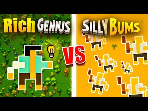 I made ONE rich genius fight against 100 poor idiots - WorldBox