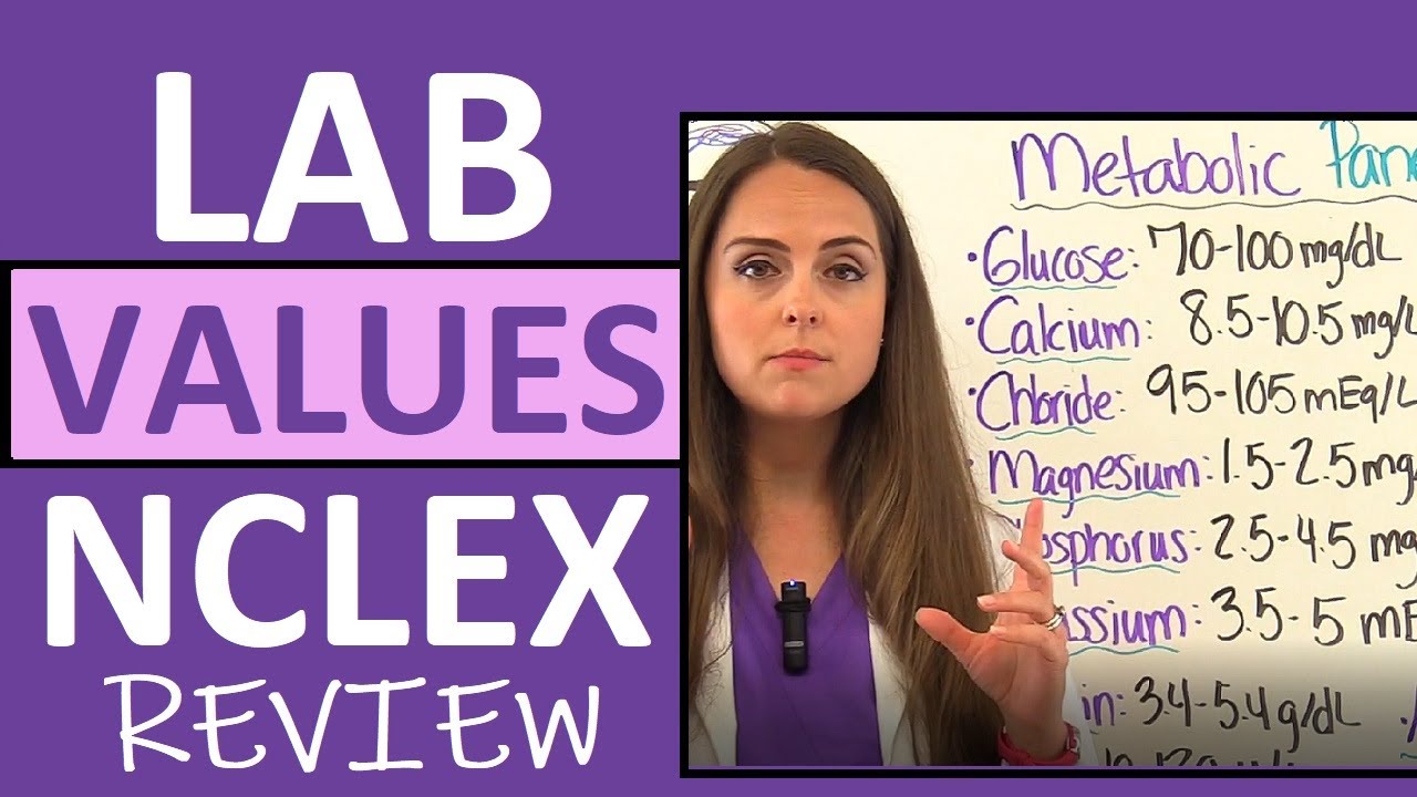 Lab Values Nursing NCLEX Review for Nurses and Nursing Students
