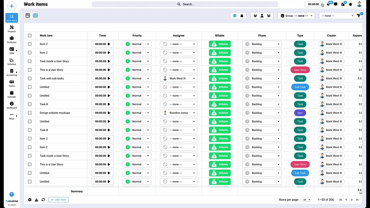 Ravetree Time Tracking
