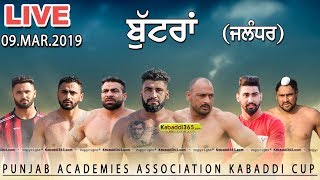 Buttran (Jalandhar) Punjab Academies Association Kabaddi Cup 09 Mar 2019 