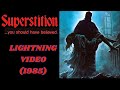 Superstition 1982 VHS Lightning Video Opening 1985 Theatrical Height CRT TV