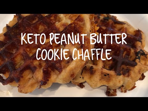 How to make a Peanut butter cookie chaffle dessert recipe || so easy to make keto