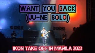 Download lagu iKON (JUNHOE) Want You Back (Solo) - iKON Take Off in Manila 230805 mp3