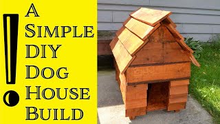 A Simple DIY Dog House Build - Wood Plank Style Dog House🛠