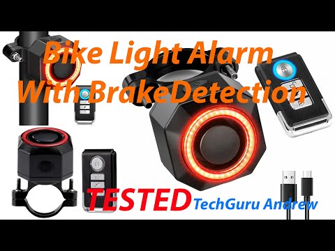 Bike Light Alarm With Brake Detection and Remote Control